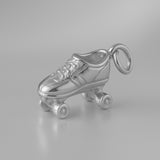 18ct White Gold - Retro Roller Skate Charm