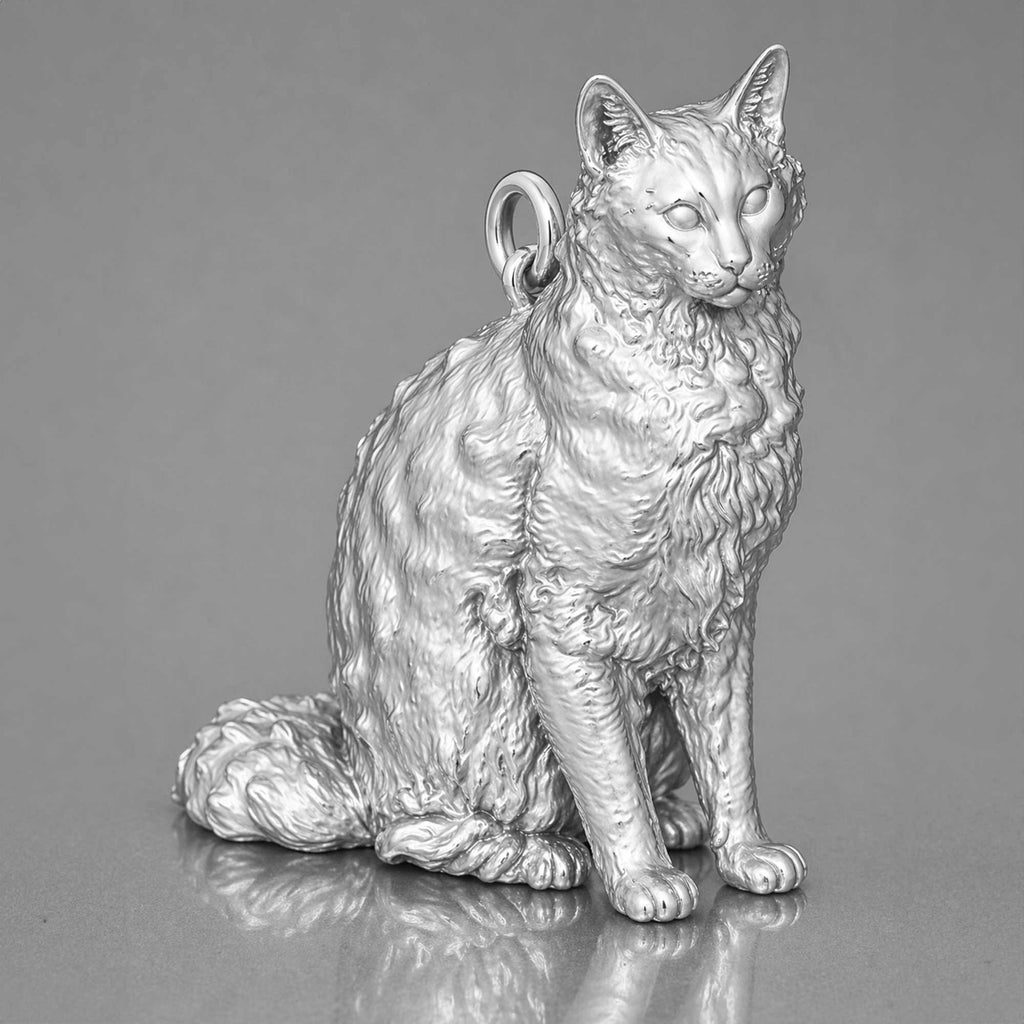 18ct White Gold - LaPerm Cat Charm