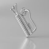 18ct White Gold - Classic Golf Bag Charm