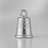 18ct White Gold - Mini Dimpled Thimble Charm
