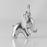 18ct White Gold - Baby Elephant Charm