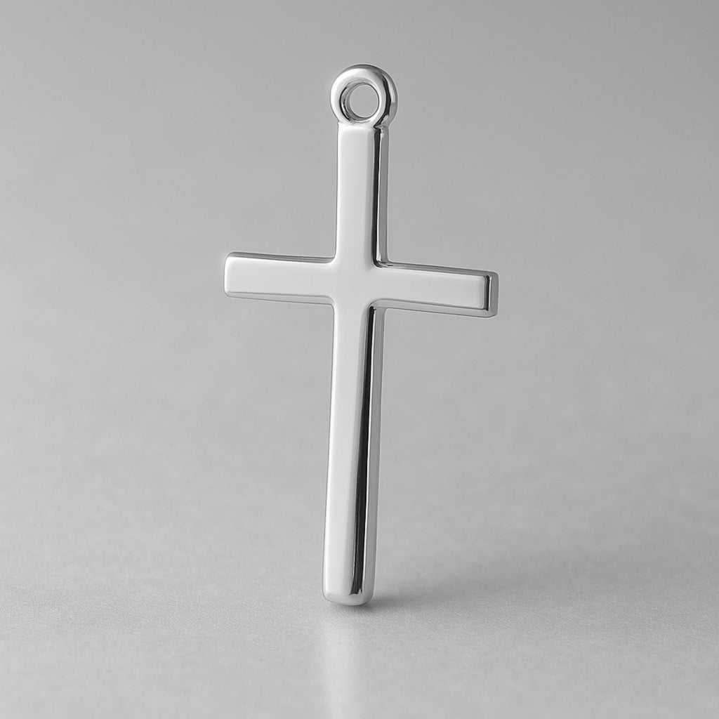 18ct White Gold - Traditional Crucifix Charm