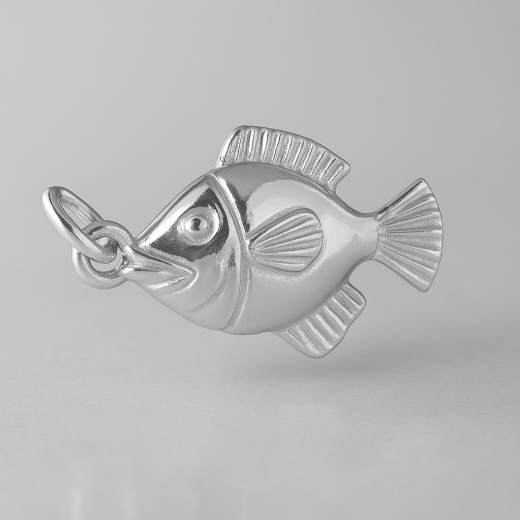 18ct White Gold - Tropical Tang Fish Charm