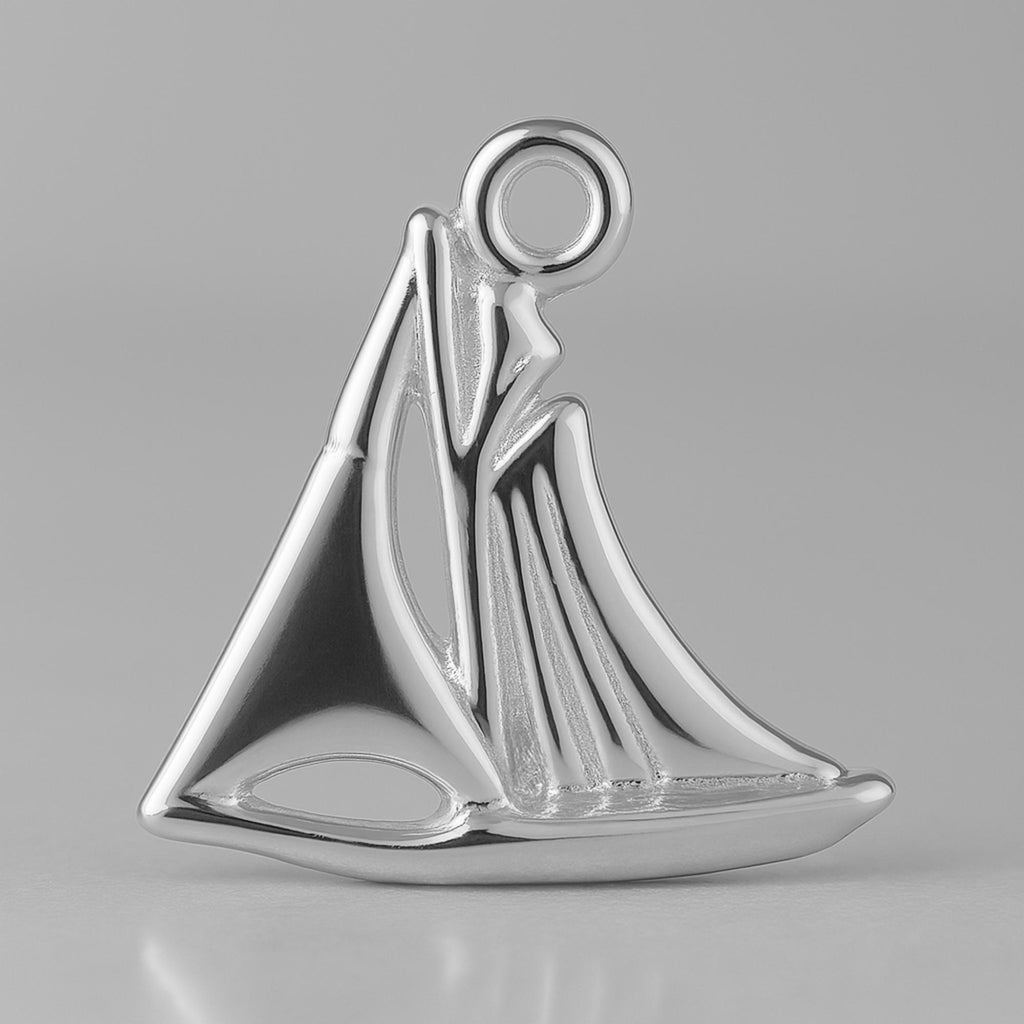 18ct White Gold - Regatta Sailboat Charm
