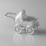 18ct White Gold - Victorian Pram Charm