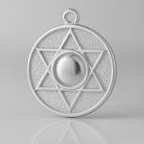 18ct White Gold - Star of David Amulet Charm