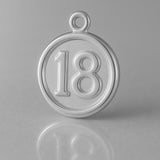 18ct White Gold - 18 Button Coin Charm