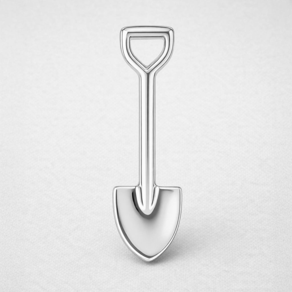 9ct White Gold - Garden Shovel Charm
