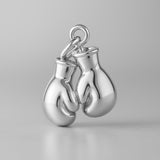 9ct White Gold - Boxing Gloves Charm
