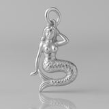 18ct White Gold - Ceasg Mermaid Charm