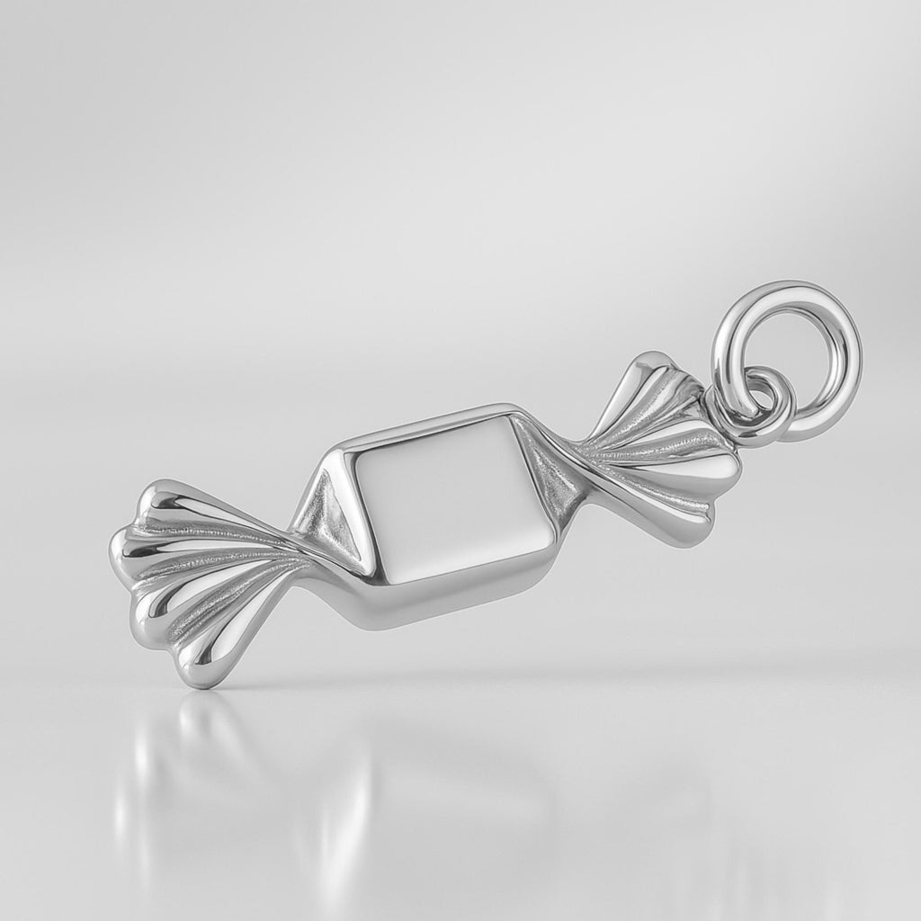 18ct White Gold - Wrapped Candy Charm