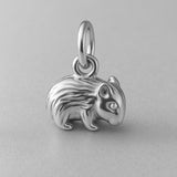 9ct White Gold - Australian Wombat Charm