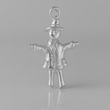 18ct White Gold - Rustic Scarecrow Charm