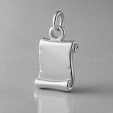 18ct White Gold - Parchment Scroll Charm