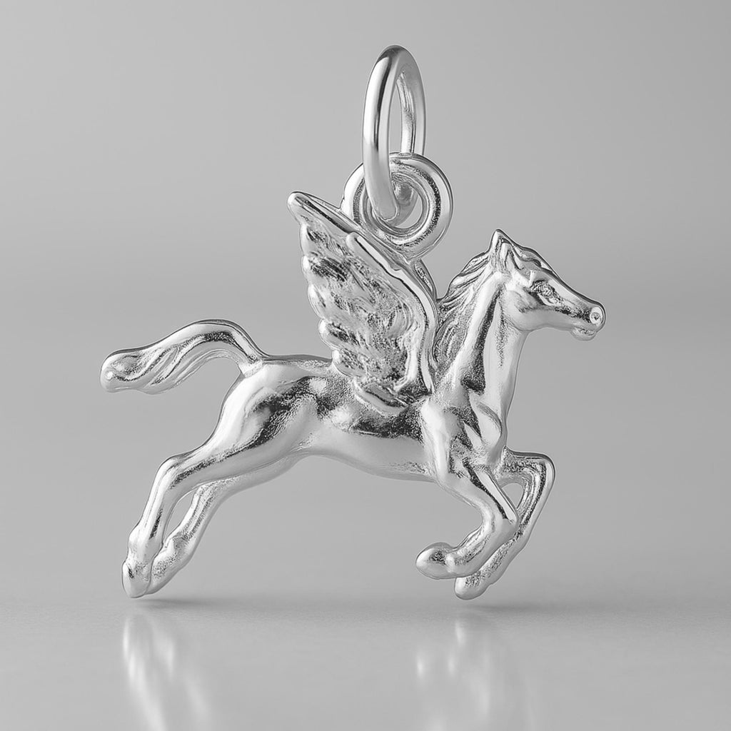 18ct White Gold - Flying Pegasus Charm