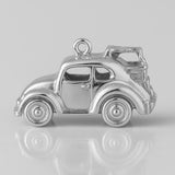 9ct White Gold - Mini VW Beetle Traveller Car Charm