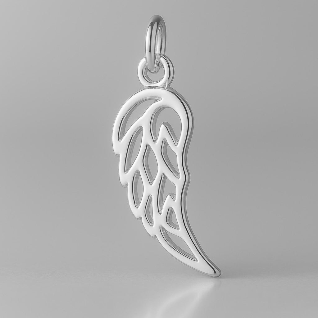 18ct White Gold - Filigree Wing Charm