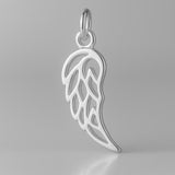 18ct White Gold - Filigree Wing Charm