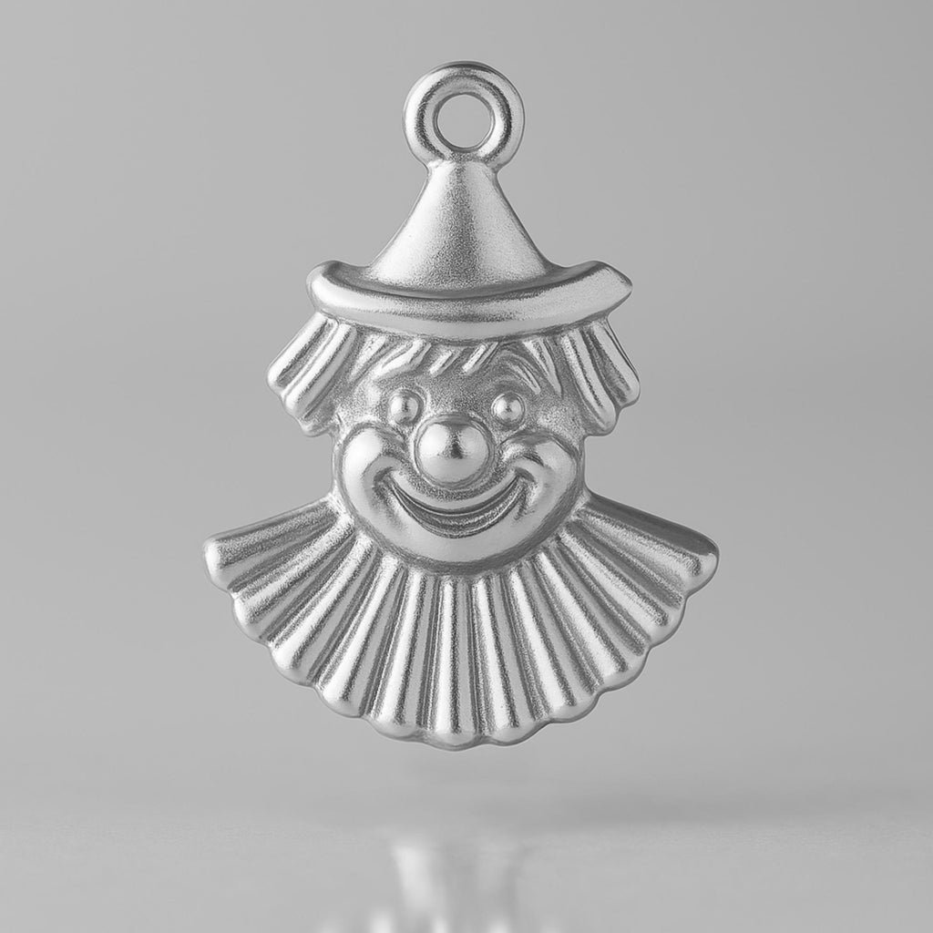 9ct White Gold - Carnival Clown Charm