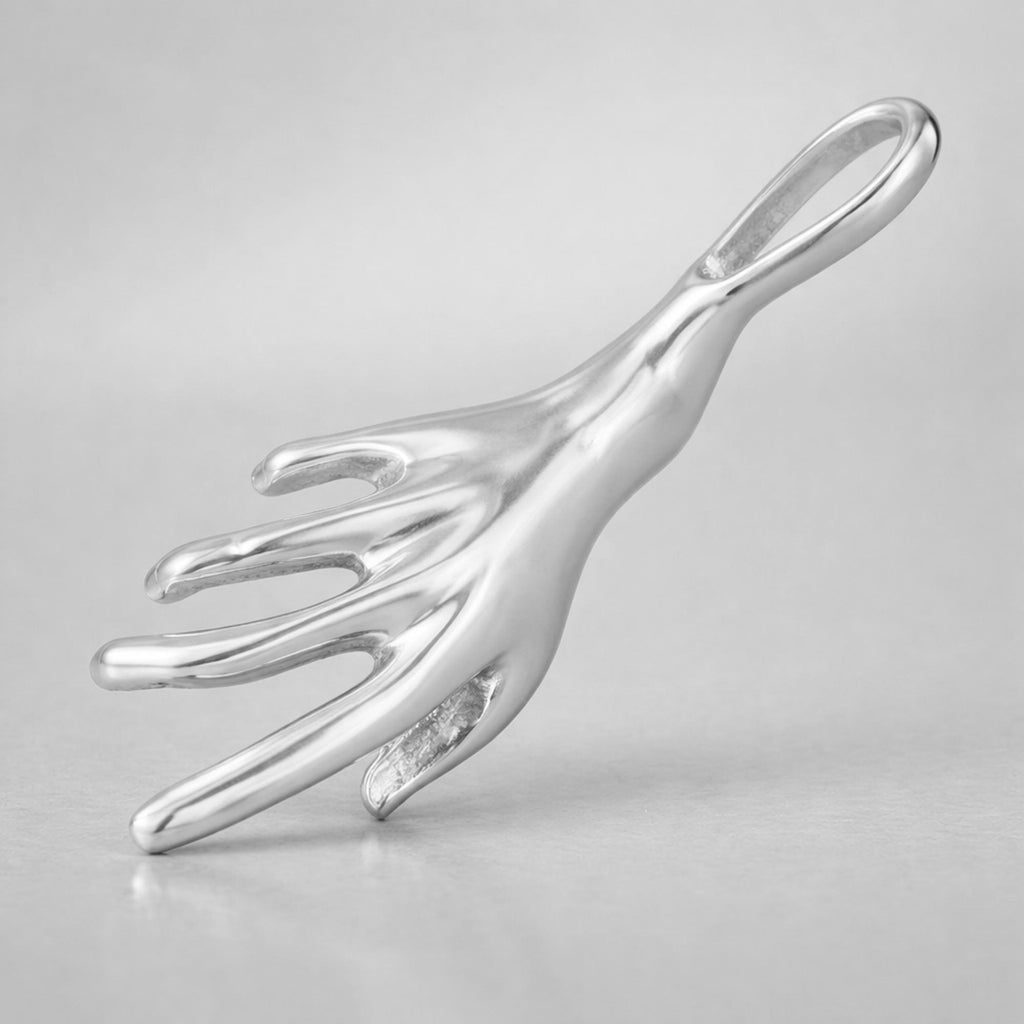 18ct White Gold - Single Hand Setting Charm