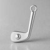 9ct White Gold - Mini Golf Club & Ball Charm
