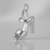 18ct White Gold - Ankle Strap Heels Charm