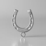 9ct White Gold - Lucky Horseshoe Charm