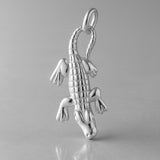 18ct White Gold - Swamp Alligator Charm