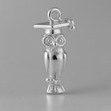 9ct White Gold - Graduation Owl Charm