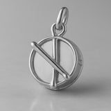9ct White Gold - Parade Snare Drum Charm