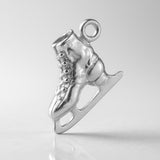 9ct White Gold - Classic Ice Skating Boots Charm