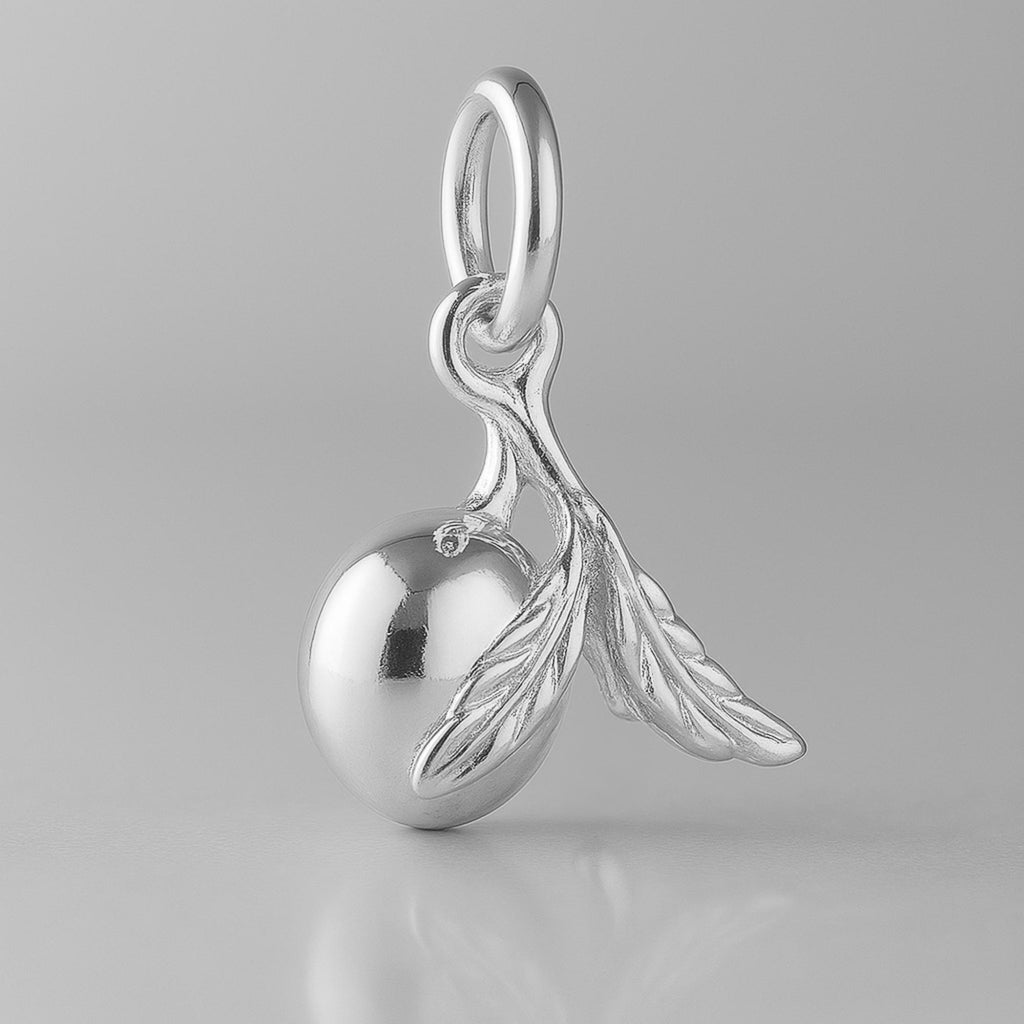 18ct White Gold - Fresh Apple Charm