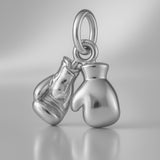18ct White Gold - Classic Boxing Gloves Charm