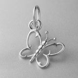 18ct White Gold - Openwork Butterfly Charm
