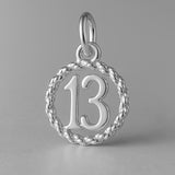9ct White Gold - 13 Wreath Charm