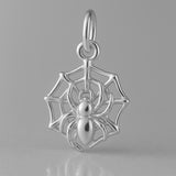 18ct White Gold - Spider Web Charm