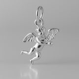 18ct White Gold - Minimalist Cherub Charm