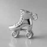 18ct White Gold - High-Top Roller Skate Charm