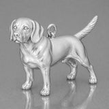 9ct White Gold - Beagle Dog Charm