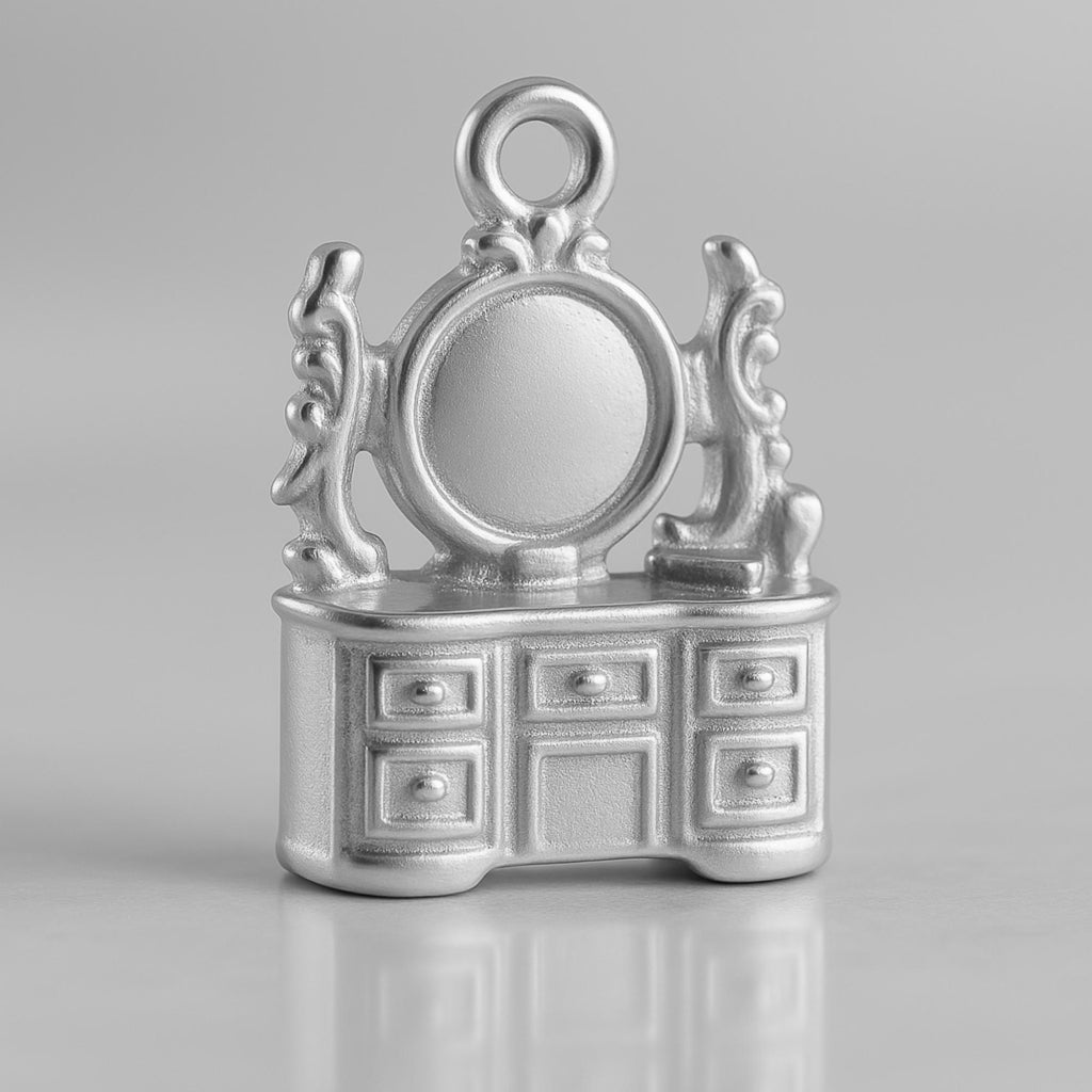 9ct White Gold - Vanity Dresser Charm