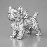 9ct White Gold - Yorkshire Terrier Dog Charm