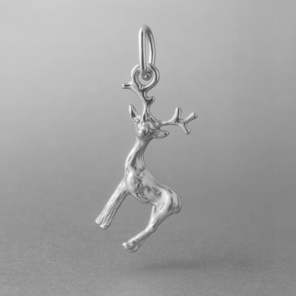 18ct White Gold - Tundra Reindeer Charm