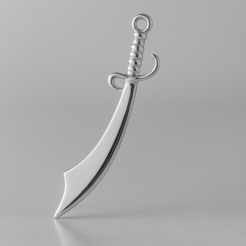 18ct White Gold - Arabian Scimitar Charm