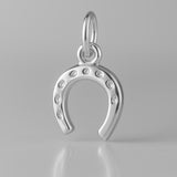 9ct White Gold - Traditional Horseshoe Charm