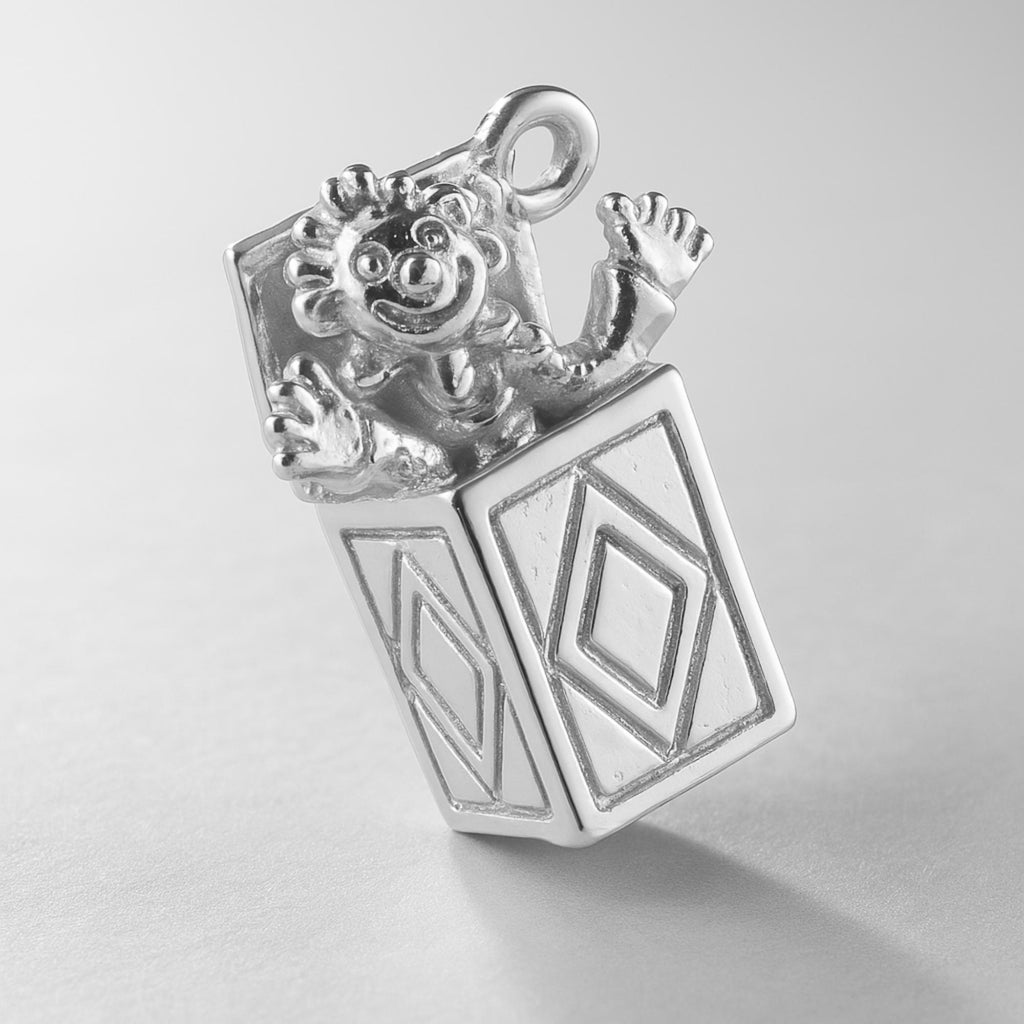 18ct White Gold - Jack in the Box Charm
