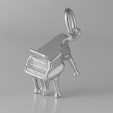 18ct White Gold - Classic Grand Piano Charm