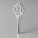 18ct White Gold - Classic 21 House Key Charm