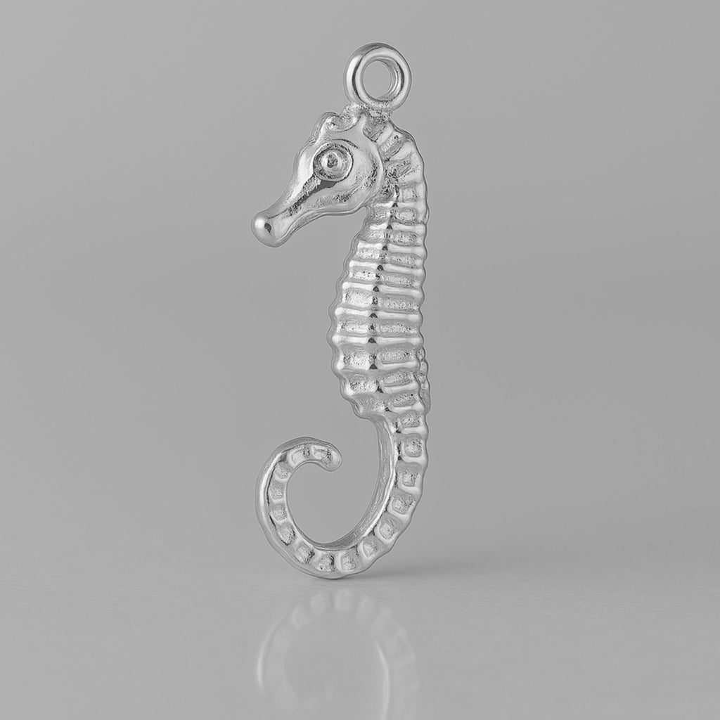 18ct White Gold - Dwarf Seahorse Charm