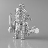 18ct White Gold - Pirate Buccaneer Charm
