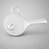 9ct White Gold - Table Tennis Paddle Charm